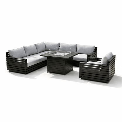 Gardening  -  Pacific Corner Firepit Set - Grey  -  60485612