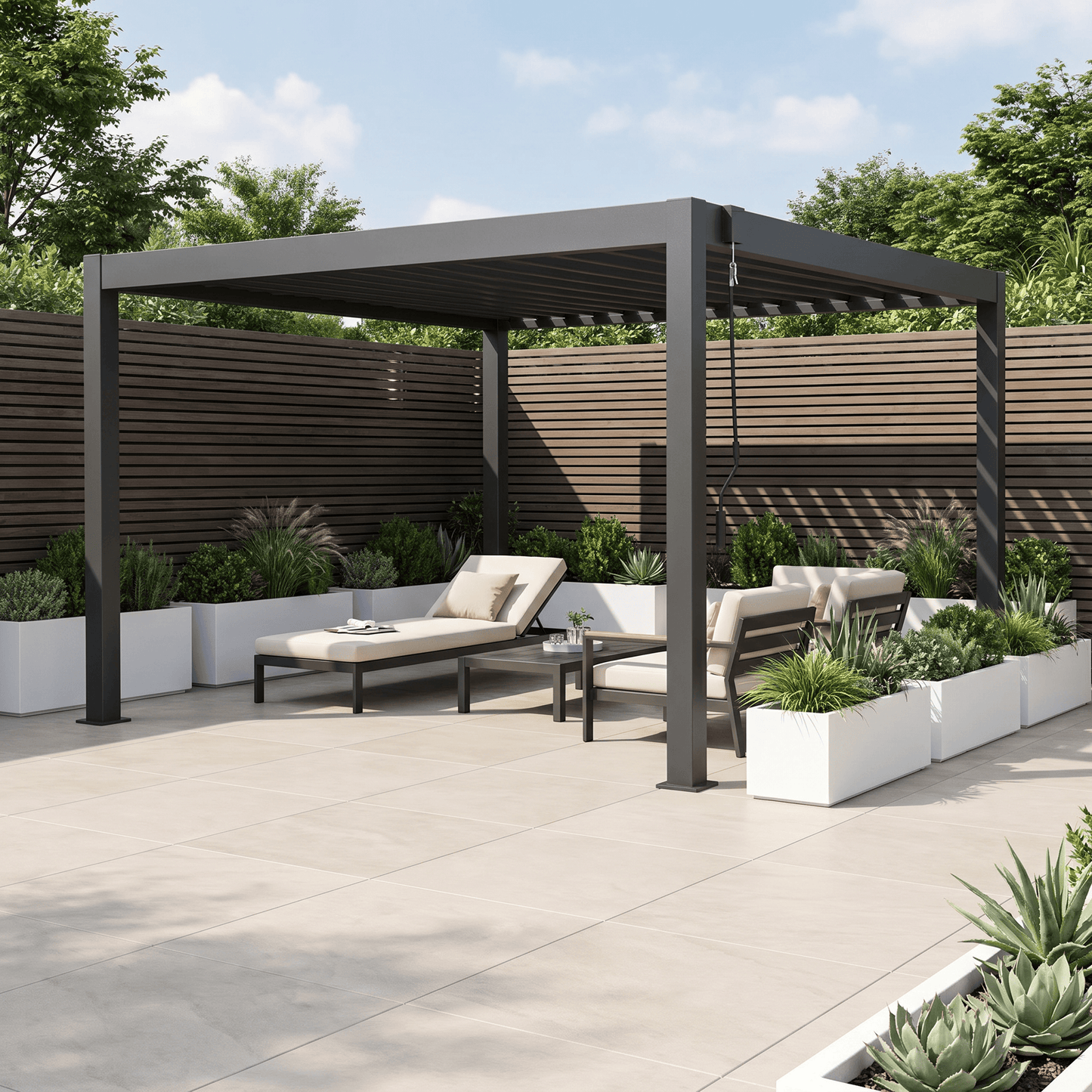 Gardening  -  ZJ Aluminium Pergola - 3x3m  -  60485629