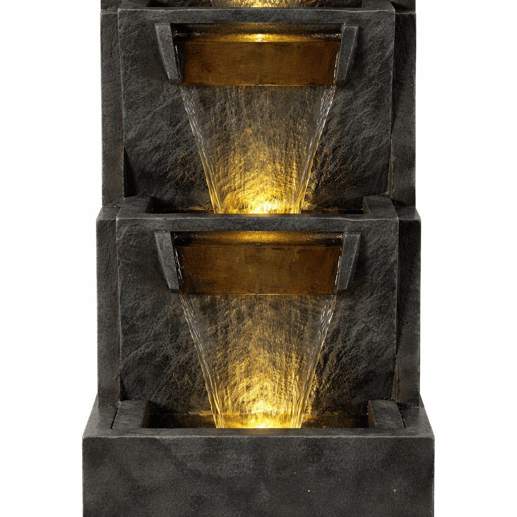 Gardening  -  Hamac Large 5 Tier Slate Bowls  -  60485638