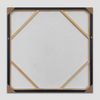 60485672 Black & Gold Spiral Painting - 100 x 100cm