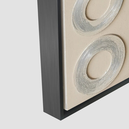 60485673 Silver Circle Design Painting - 120 x 80cm