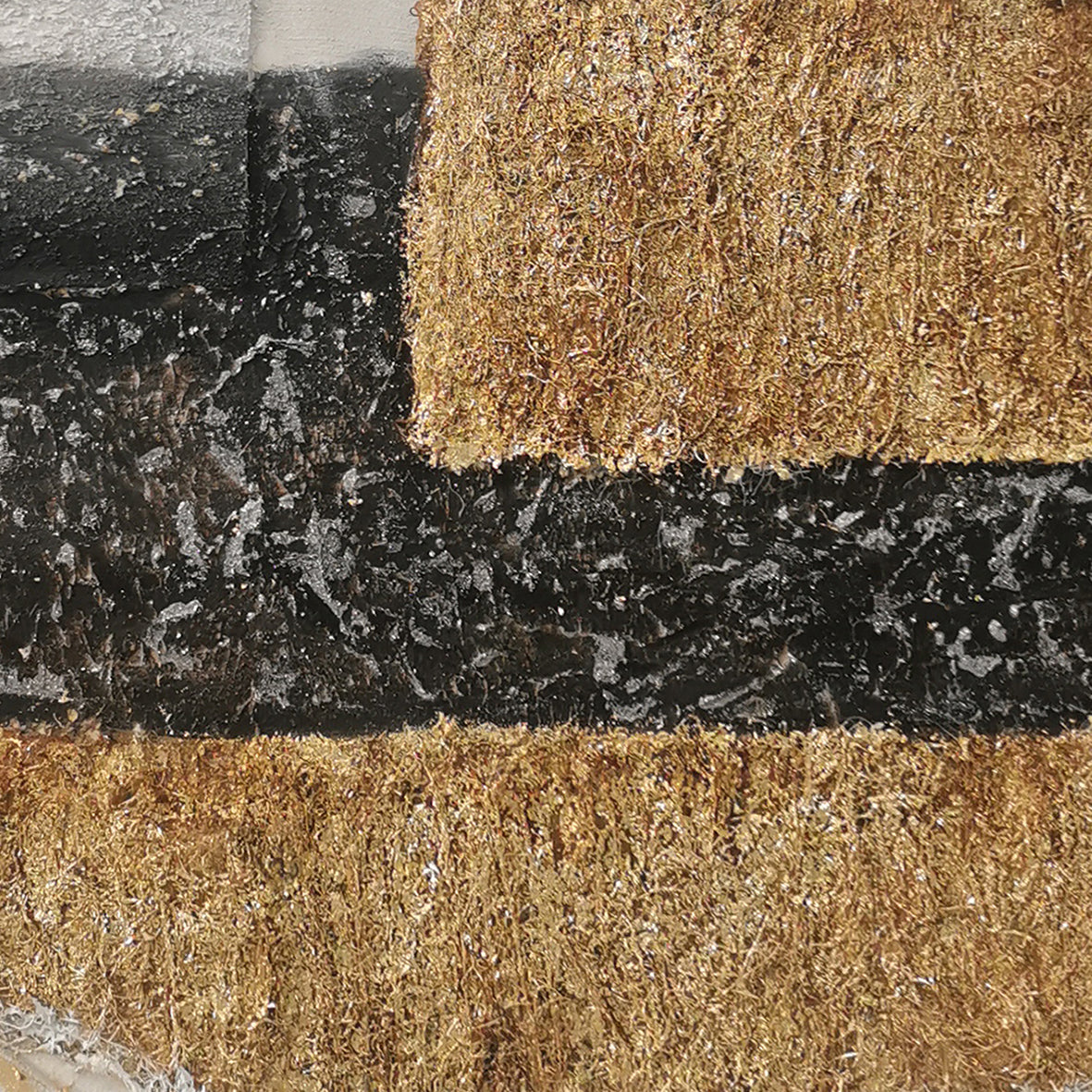 60485677 Black & Gold Abstract Painting - 120 x 80cm