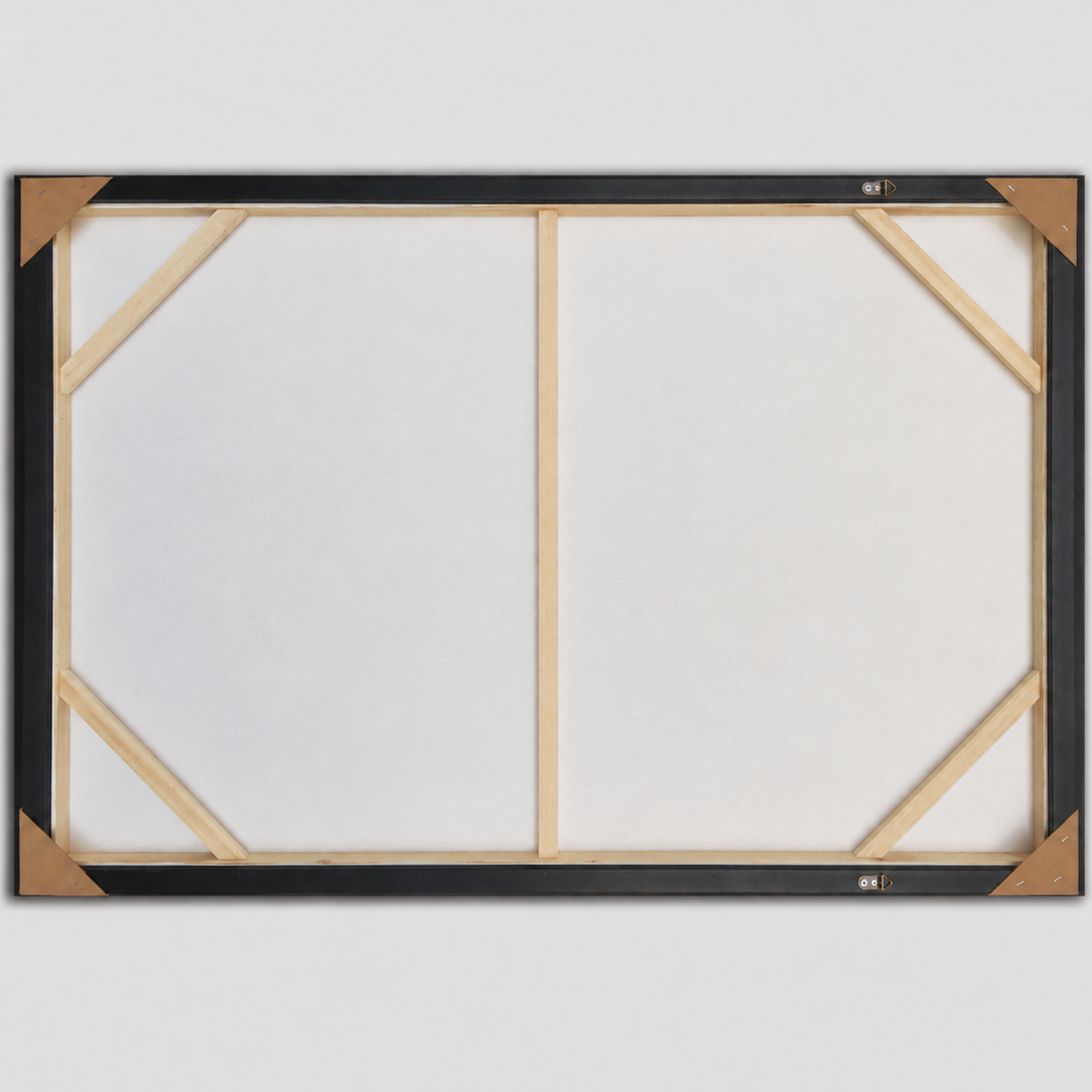 60485677 Black & Gold Abstract Painting - 120 x 80cm