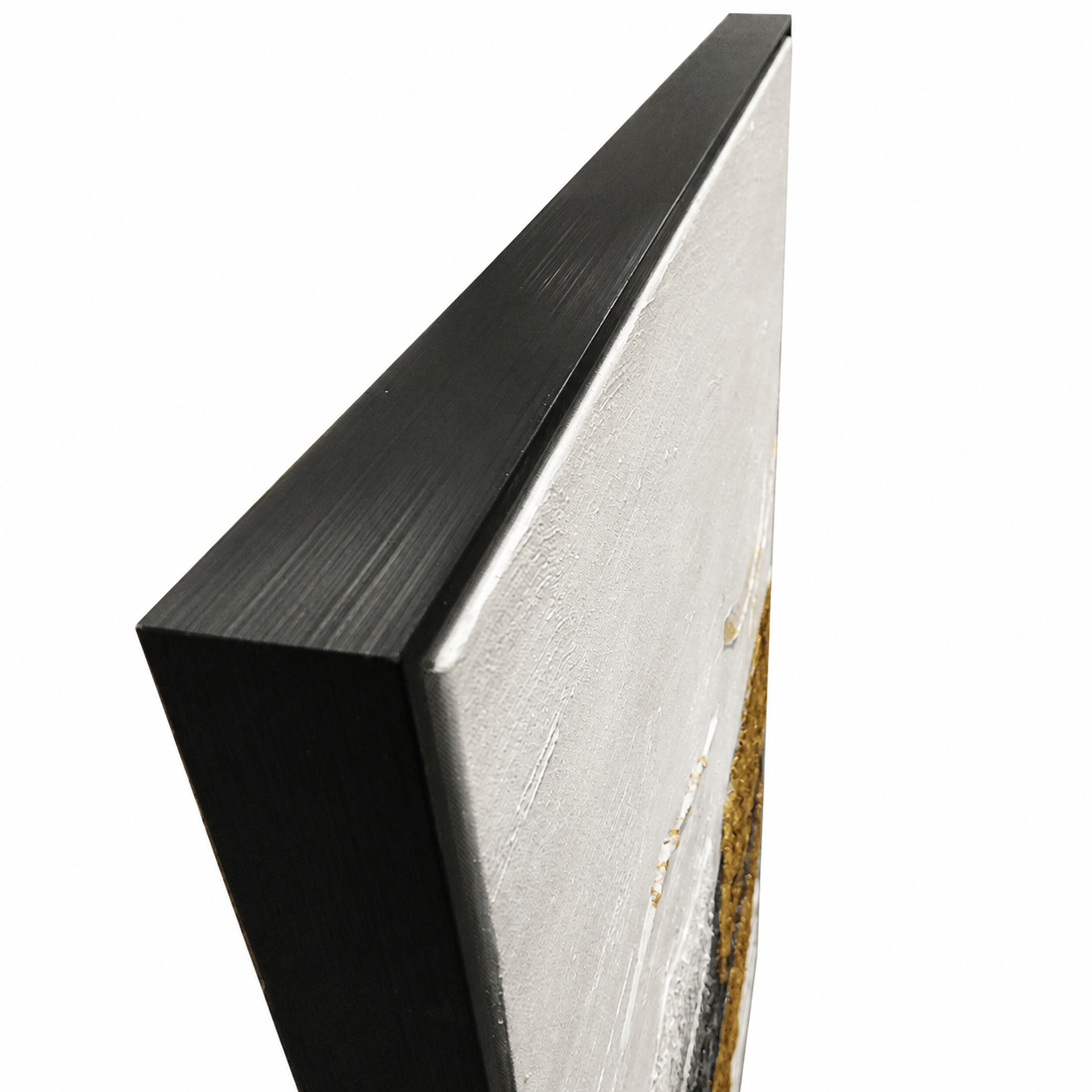 Pictures  -  Yiwu Black & Gold Textured Painting on Canvas - 120 x 80cm  -  60485677