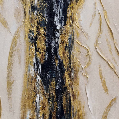 60485679 Blue & Gold Detail Painting - 120 x 80cm