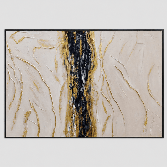 Pictures  -  60485679 Blue & Gold Detail Painting - 120 x 80cm  -  60485679