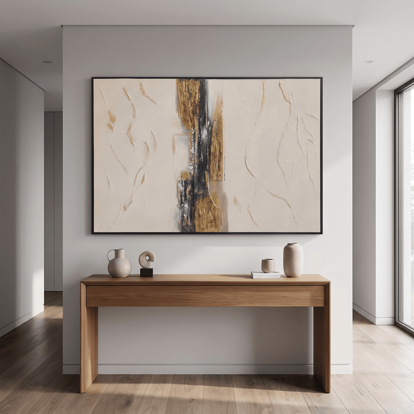 Pictures  -  60485680 Blue & Gold Detail Painting - 120 x 80cm  -  60485680