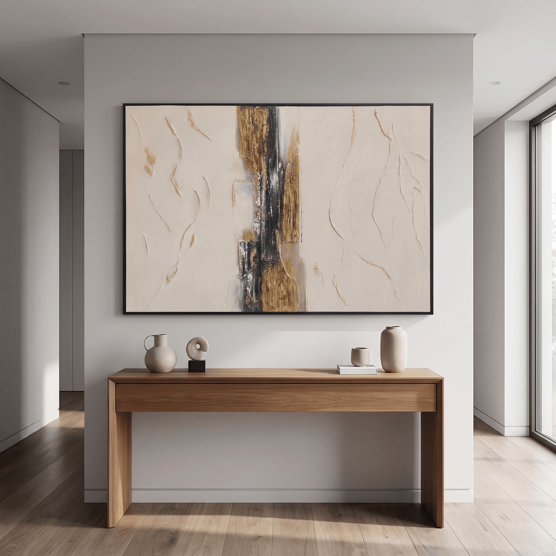Pictures  -  60485680 Blue & Gold Detail Painting - 120 x 80cm  -  60485680
