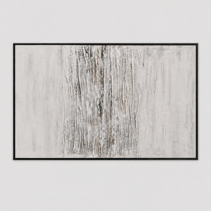 60485684 Grey & Silver Abstract Painting - 120 x 80cm