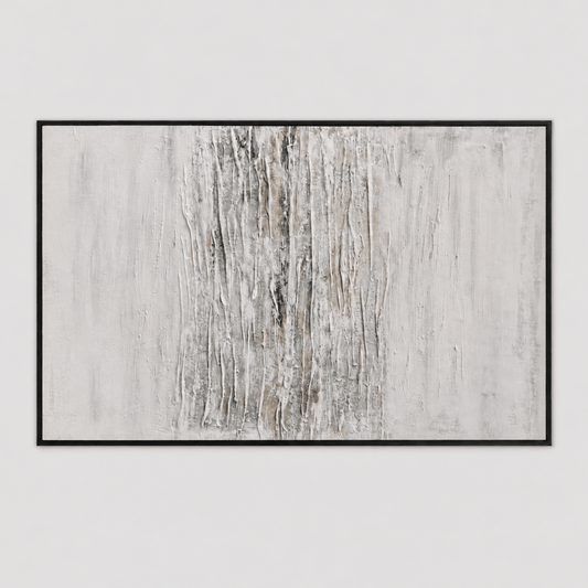 Pictures  -  60485684 Grey & Silver Abstract Painting - 120 x 80cm  -  60485684