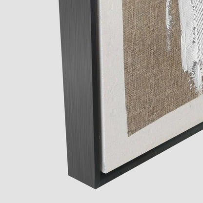 Pictures  -  60485685 Taupe & Cream Geometric Painting - 120 x 80cm  -  60485685
