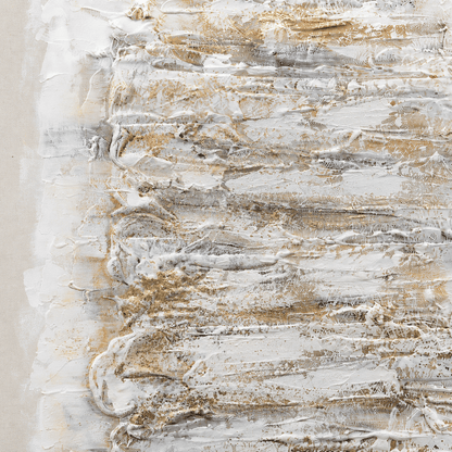 Pictures  -  Yiwu White & Cream Textured Painting on Canvas with Black Frame - 120 x 80cm (2)  -  60485689