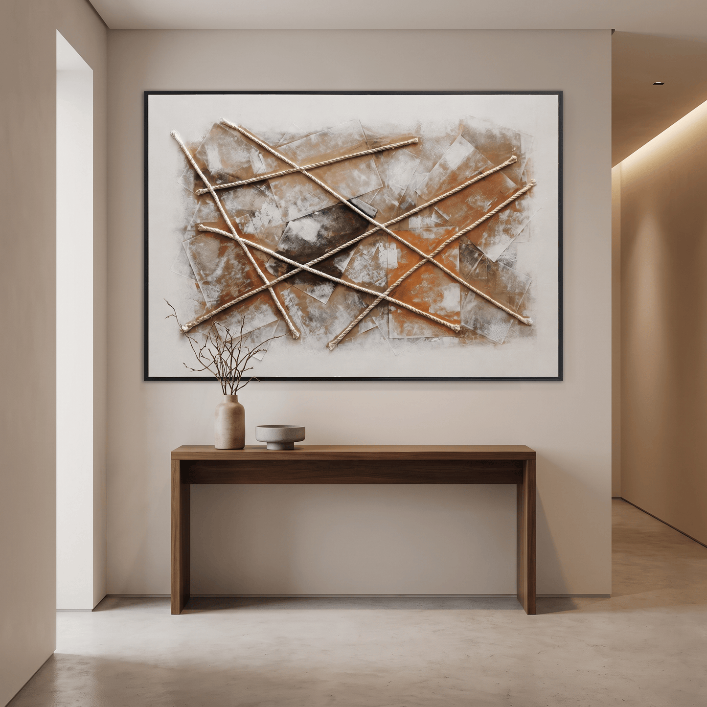 Pictures  -  60485689 Rust Abstract Painting - 120 x 80cm  -  60485689