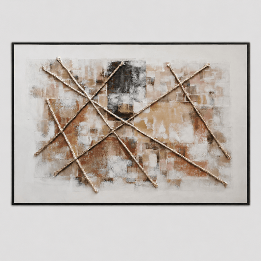 Pictures  -  60485690 Rust Abstract Painting - 120 x 80cm  -  60485690
