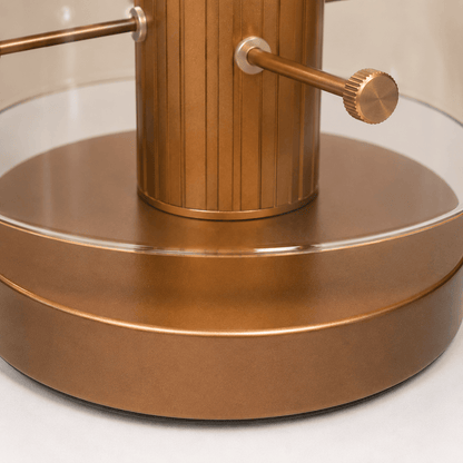 Lights  -  Stuttgart T001-1BR 1 Light Bronze Table Lamp with Amber Glass  -  60485698