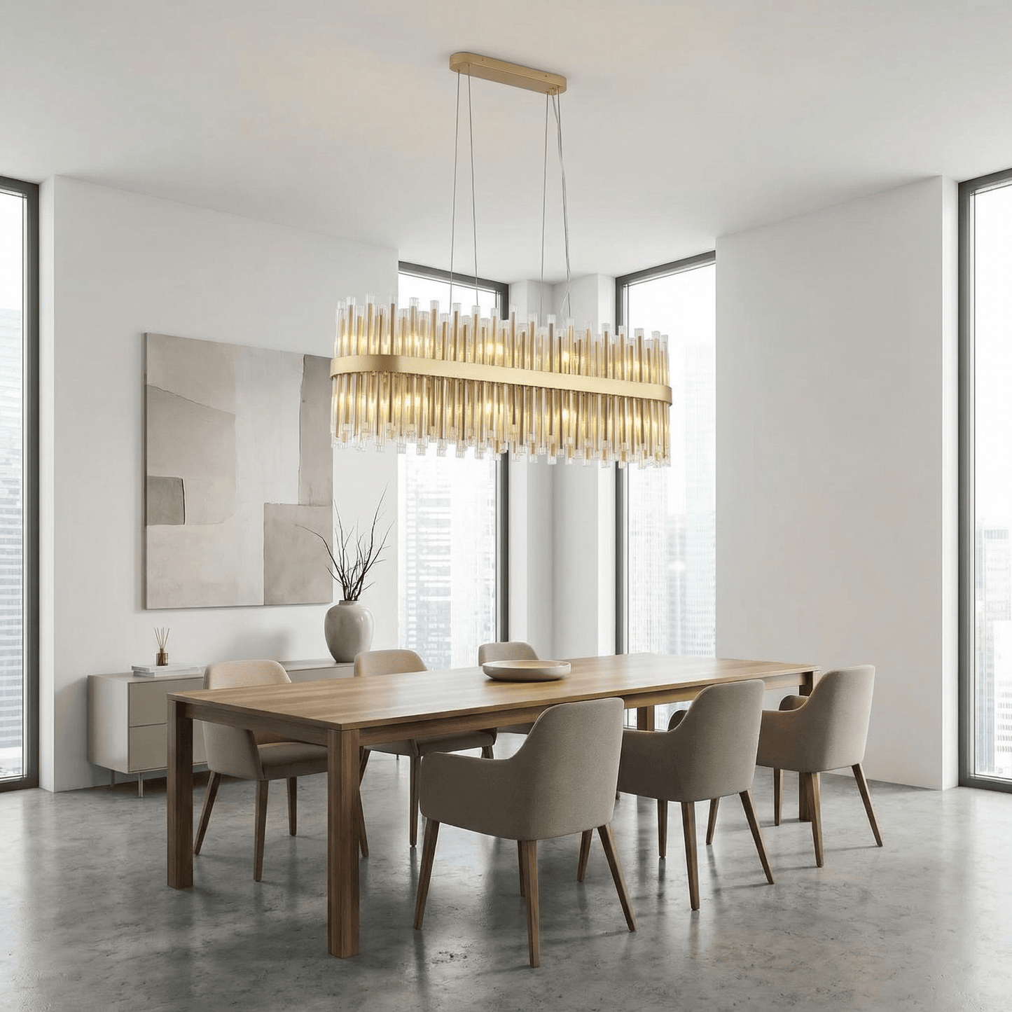 Lights  -  Essen P002-20GO 20 Light Oval Pendant Ceiling Light - Gold  -  60485708