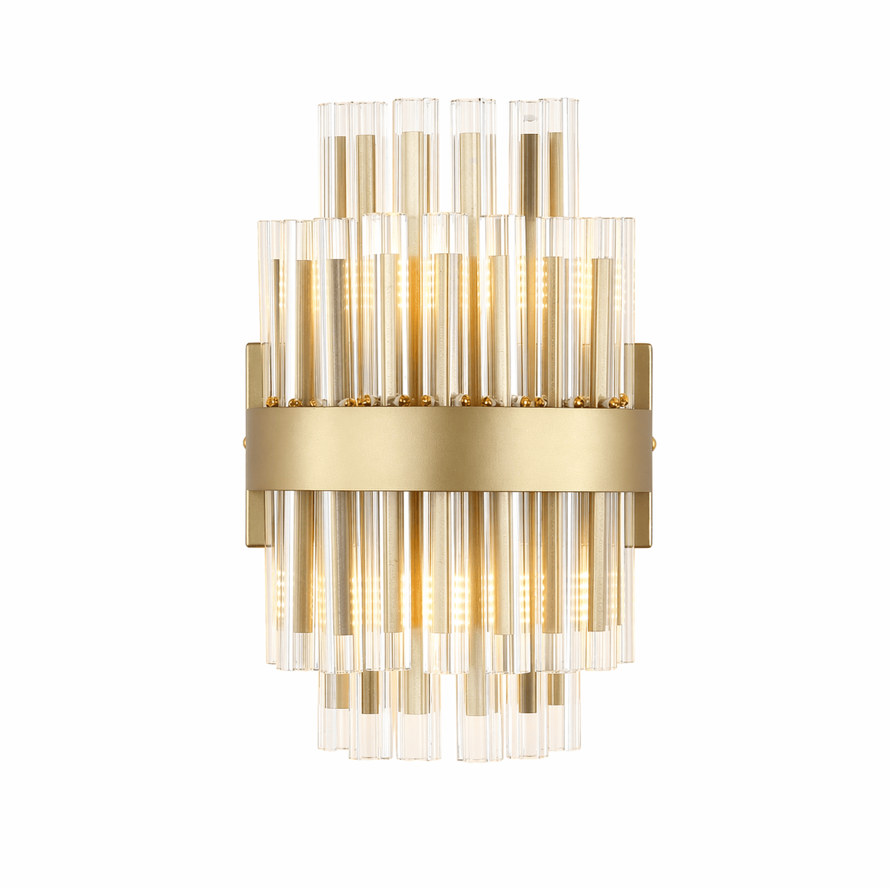 Lights  -  Bremen W002-4GO 4 Light Wall Light - Gold & Clear Glass  -  60485712
