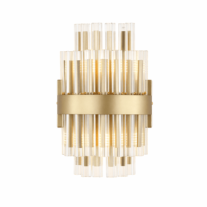 Lights  -  Bremen W002-4GO 4 Light Wall Light - Gold & Clear Glass  -  60485712