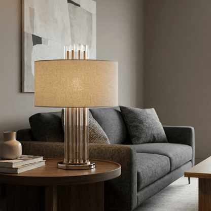Lights  -  Bremen T002-2BR Table Lamp - Bronze & Clear Glass  -  60485715
