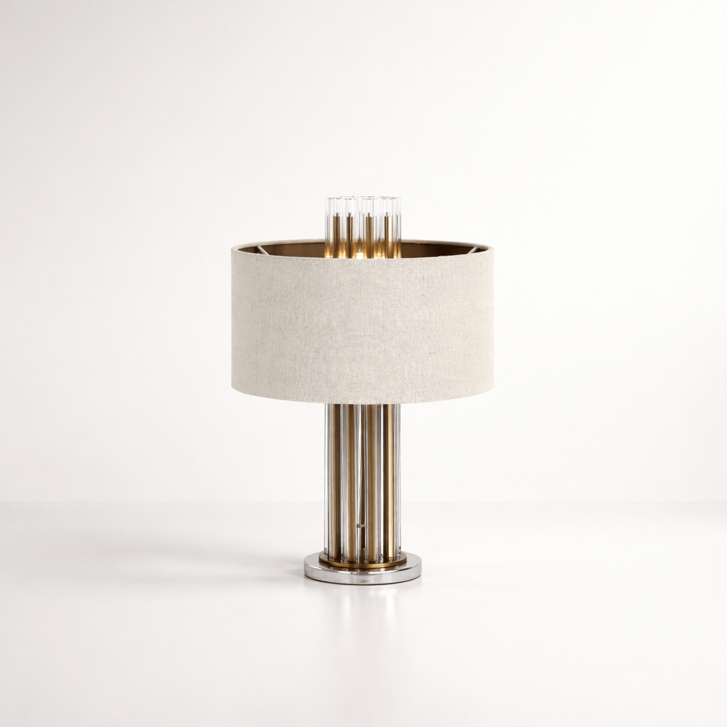 Lights  -  Bremen T002-2BR Table Lamp - Bronze & Clear Glass  -  60485715
