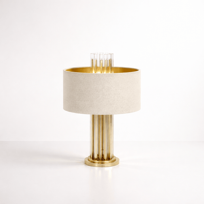 Lights  -  Bremen T002-2GO Table Lamp - Gold & Clear Glass  -  60485716