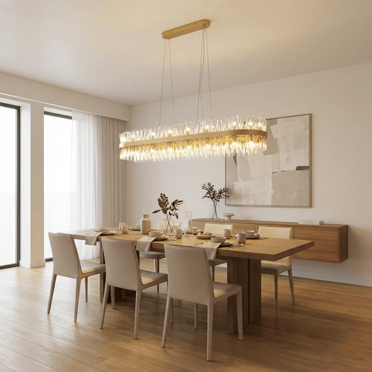 Lights  -  Dresden P004-36GO 36 Light Oval Pendant Ceiling Light - Gold & Clear Glass  -  60485724