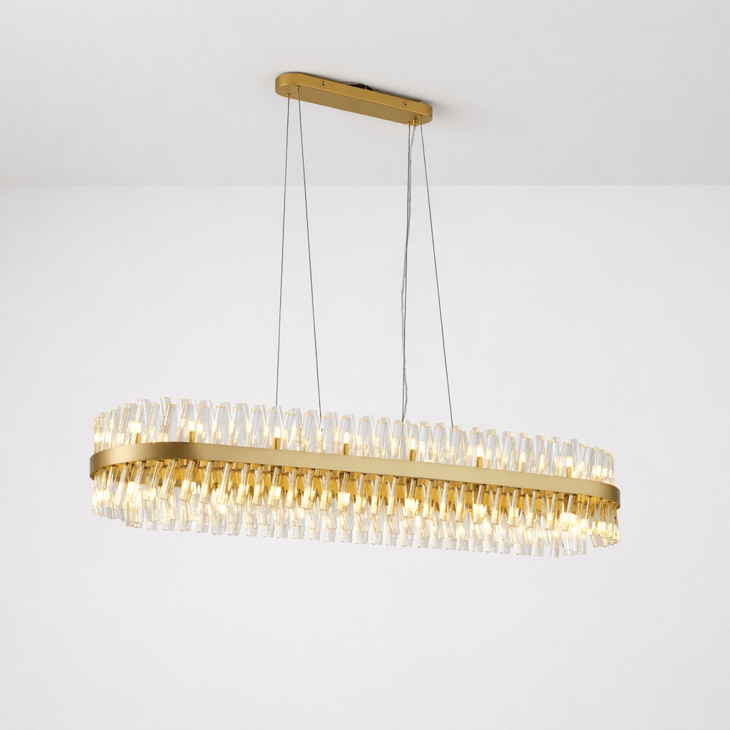Lights  -  Dresden P004-36GO 36 Light Oval Pendant Ceiling Light - Gold & Clear Glass  -  60485724