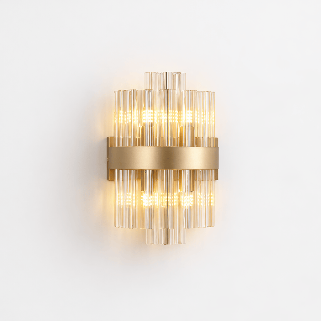 Lights  -  Dresden W004-4CP 4 Light Wall Light - Gold & Champagne Glass  -  60485728