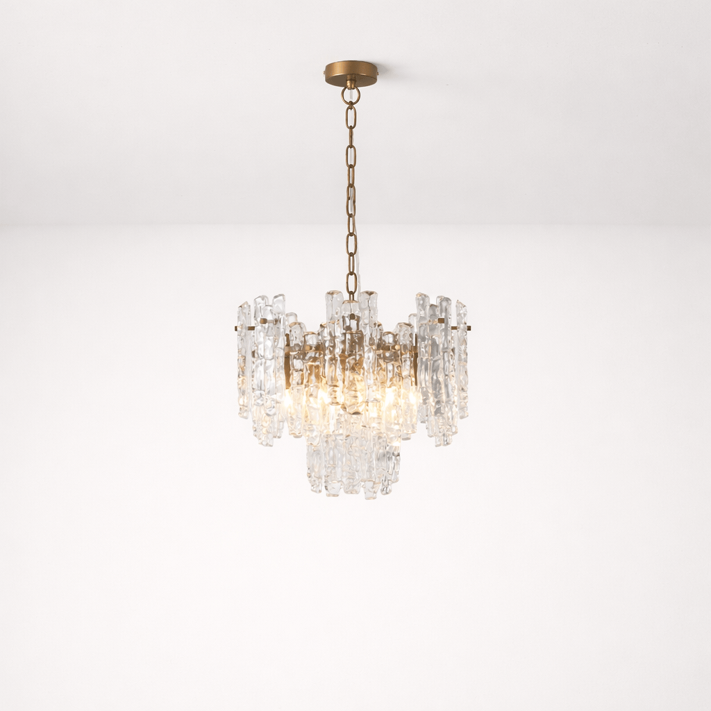 Lights  -  Nuremberg P005-5CL 5 Light Crinkled Pendant Ceiling Light - Bronze  -  60485729