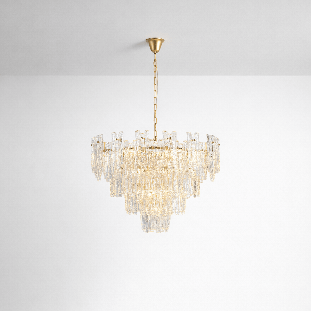 Lights  -  Nuremberg P005-16GO 16 Light Crinkled Pendant Ceiling Light - Gold  -  60485733