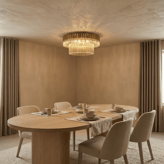 Active  -  Dusseldorf F006-12BR 12 Light Flush Ceiling Light - Bronze & Cognac Glass  -  60485738
