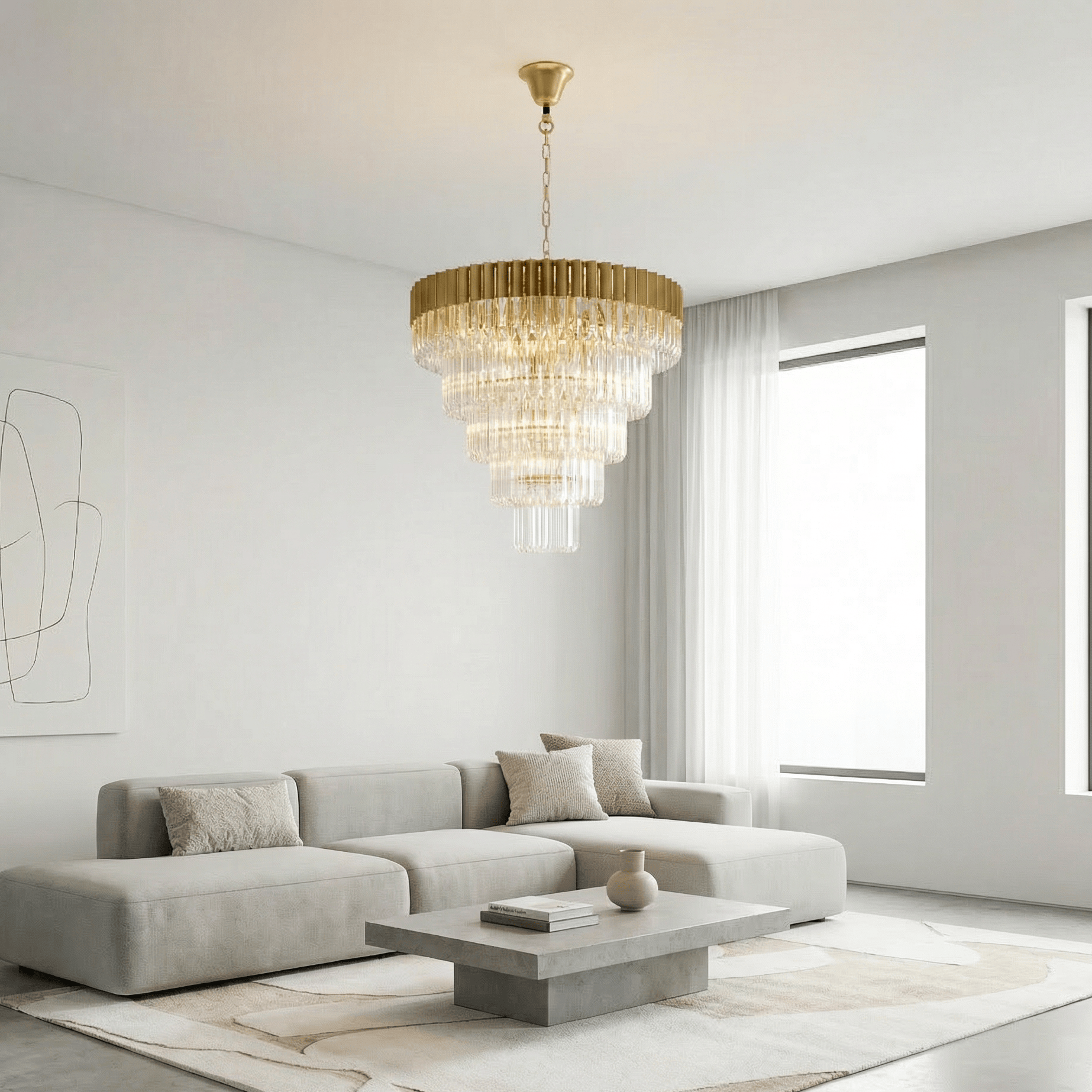 Lights  -  Dusseldorf P006-12G0 12 Light Pendant Ceiling Light - Gold  -  60485742