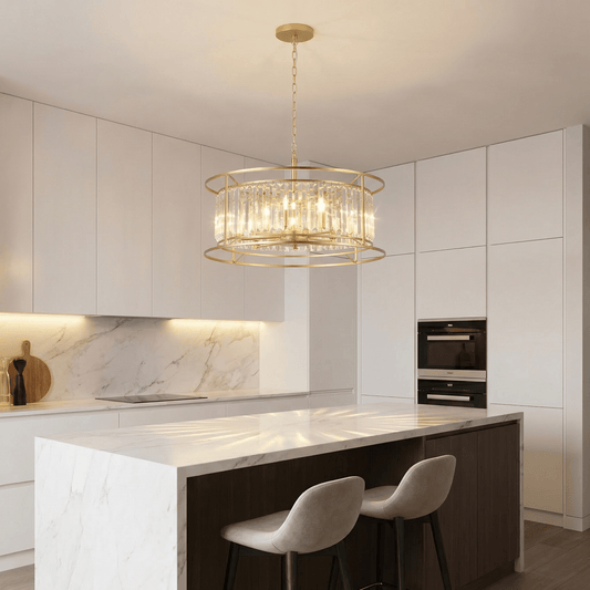 Lights  -  Leverkusen P007-8GO 8 Light Pendant Ceiling Light - Gold  -  60485745