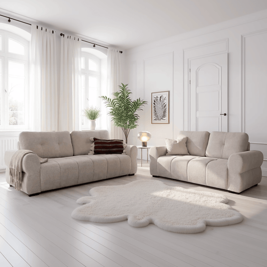 Furniture  -  San Marino Beige 3+2 Seater Sofas  -  60485836