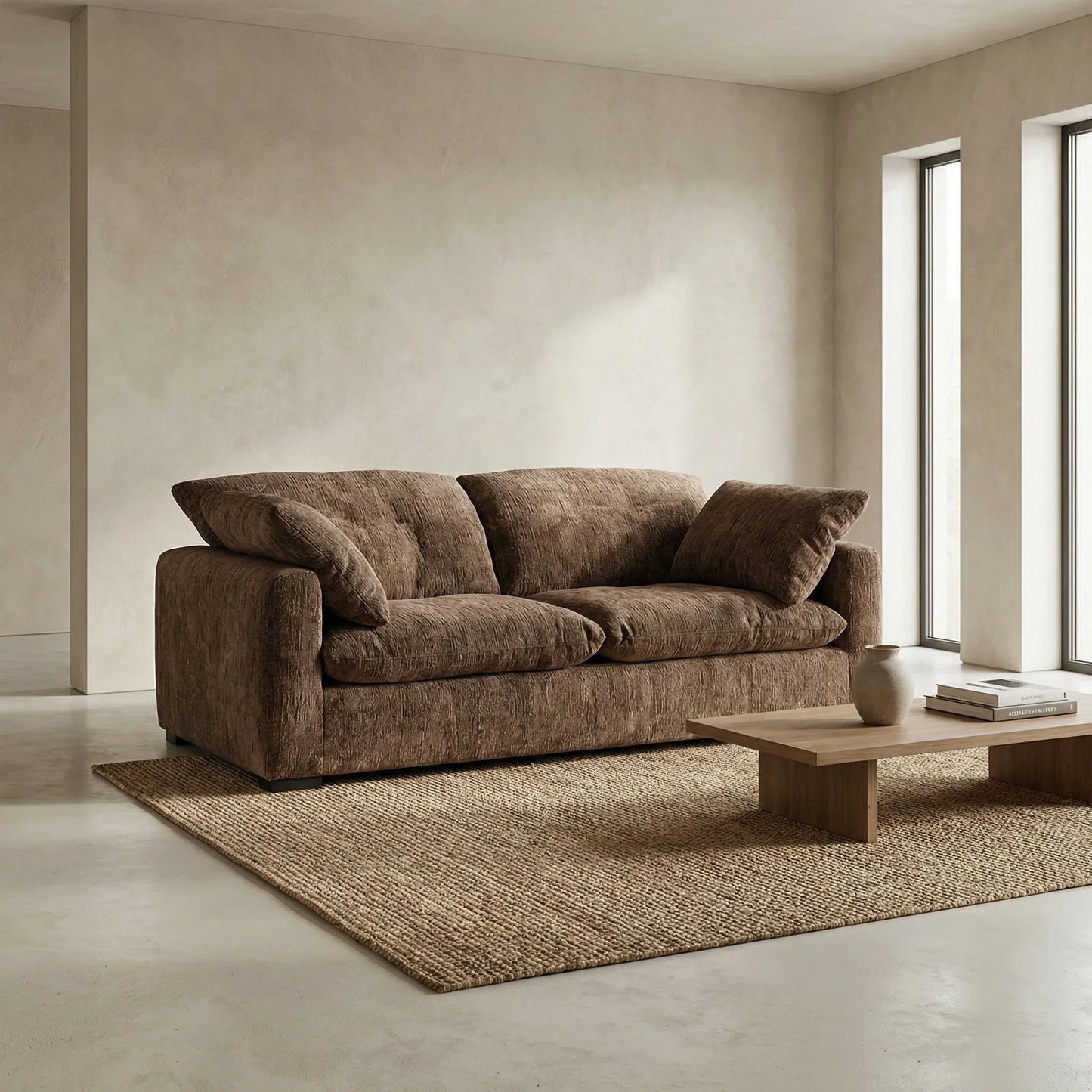 Furniture  -  Quetta 2 Seater Sofa - Brown  -  60485841