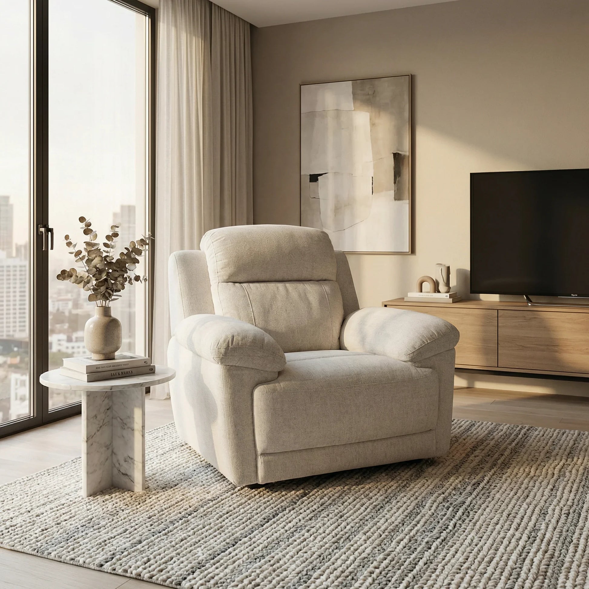 Furniture  -  Owen Armchair - Beige  -  60485842