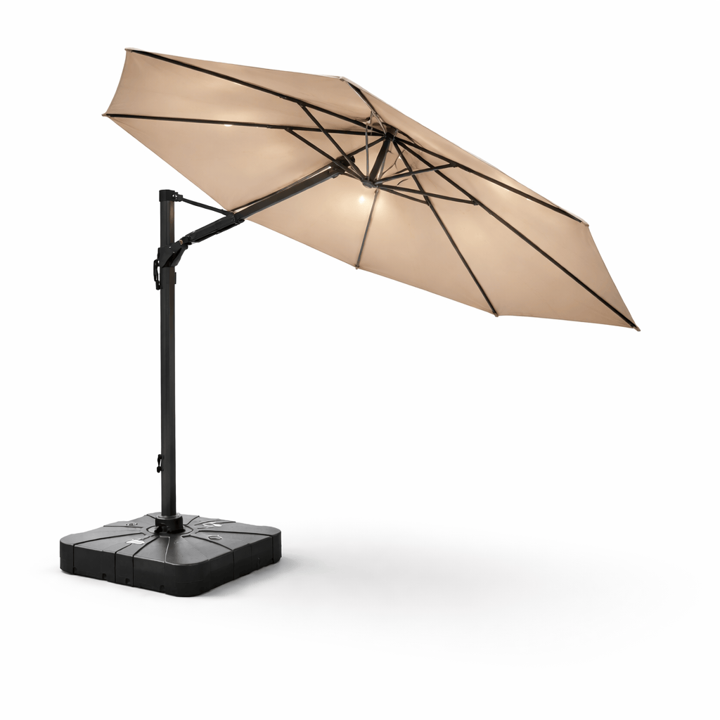Gardening  -  Weatherking 3x3 Lazio Parasol & Base - Light Taupe  -  60485877