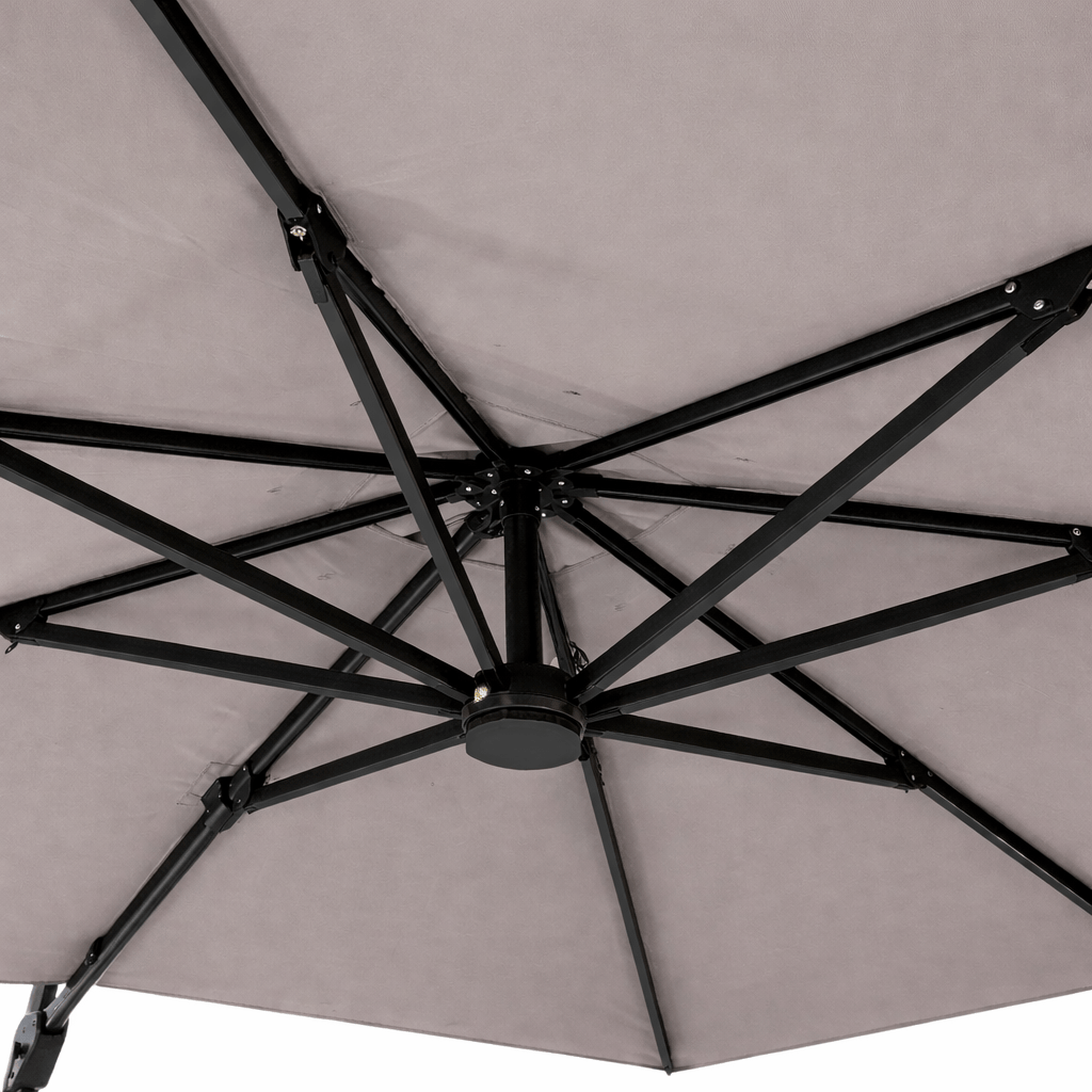 Gardening  -  Weatherking 3x3 Lazio Parasol & Base - Light Grey  -  60485878