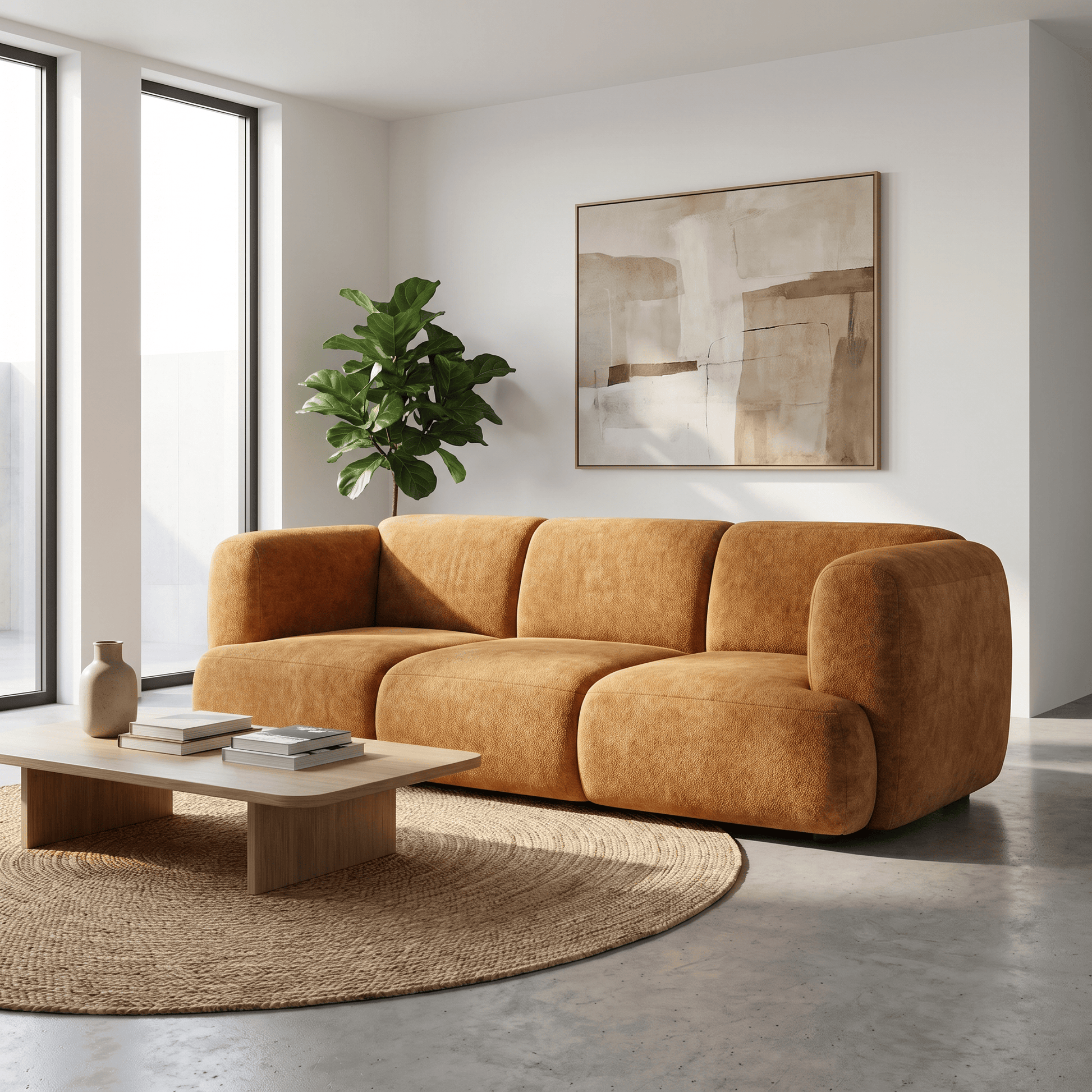 Furniture  -  Portofino 3 Seater Sofa - Amber  -  60485879