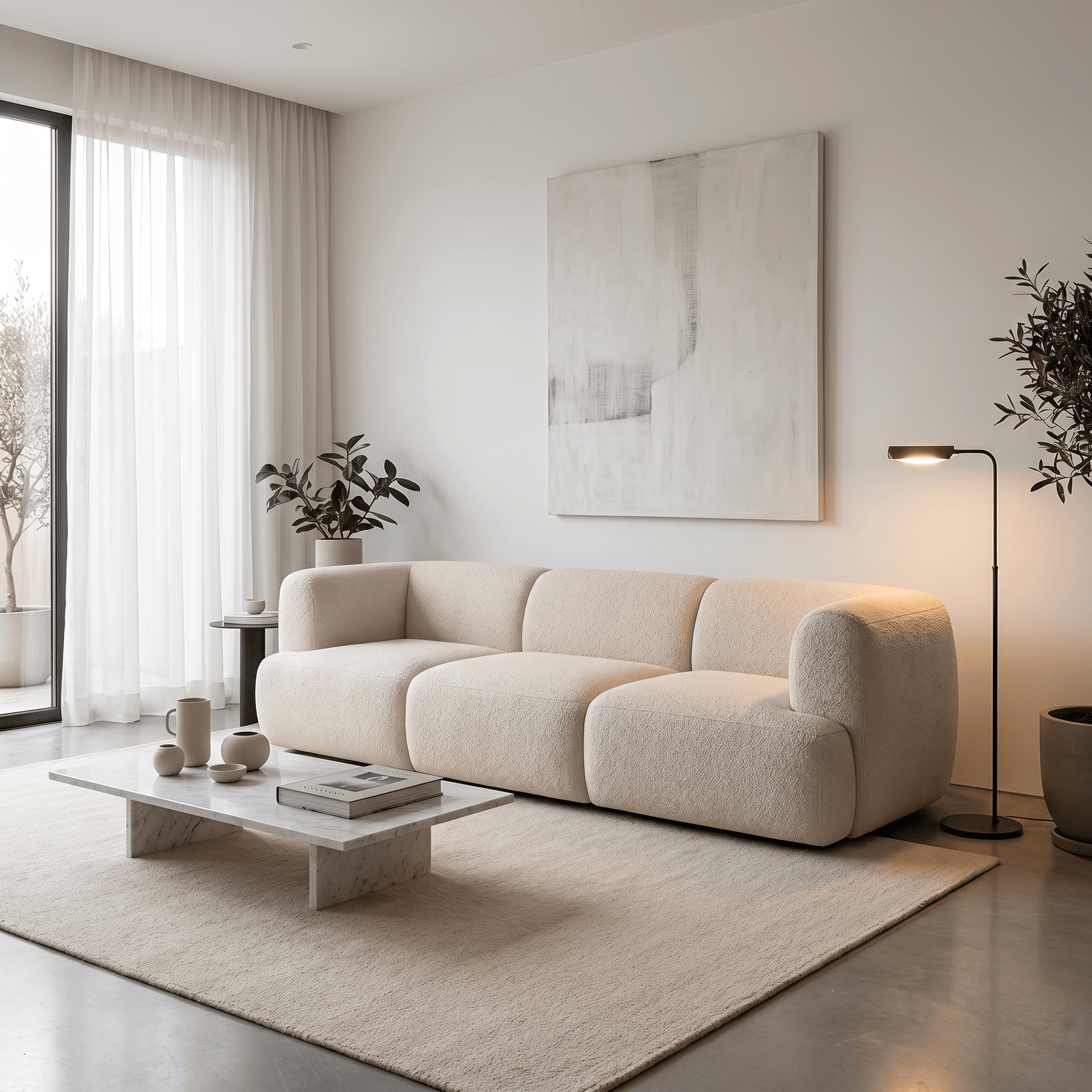 Furniture  -  Portofino 3 Seater Sofa - Pearl  -  60485882