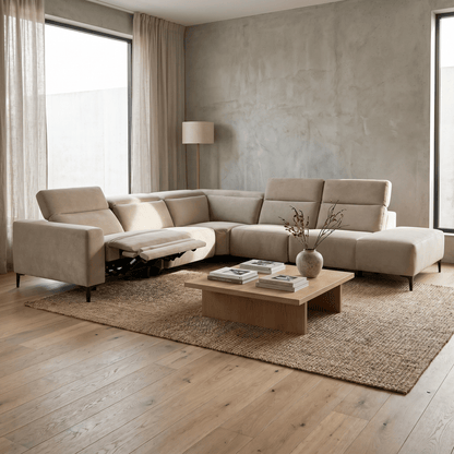 Furniture  -  Parma Corner Sofa - Khaki  -  60485908
