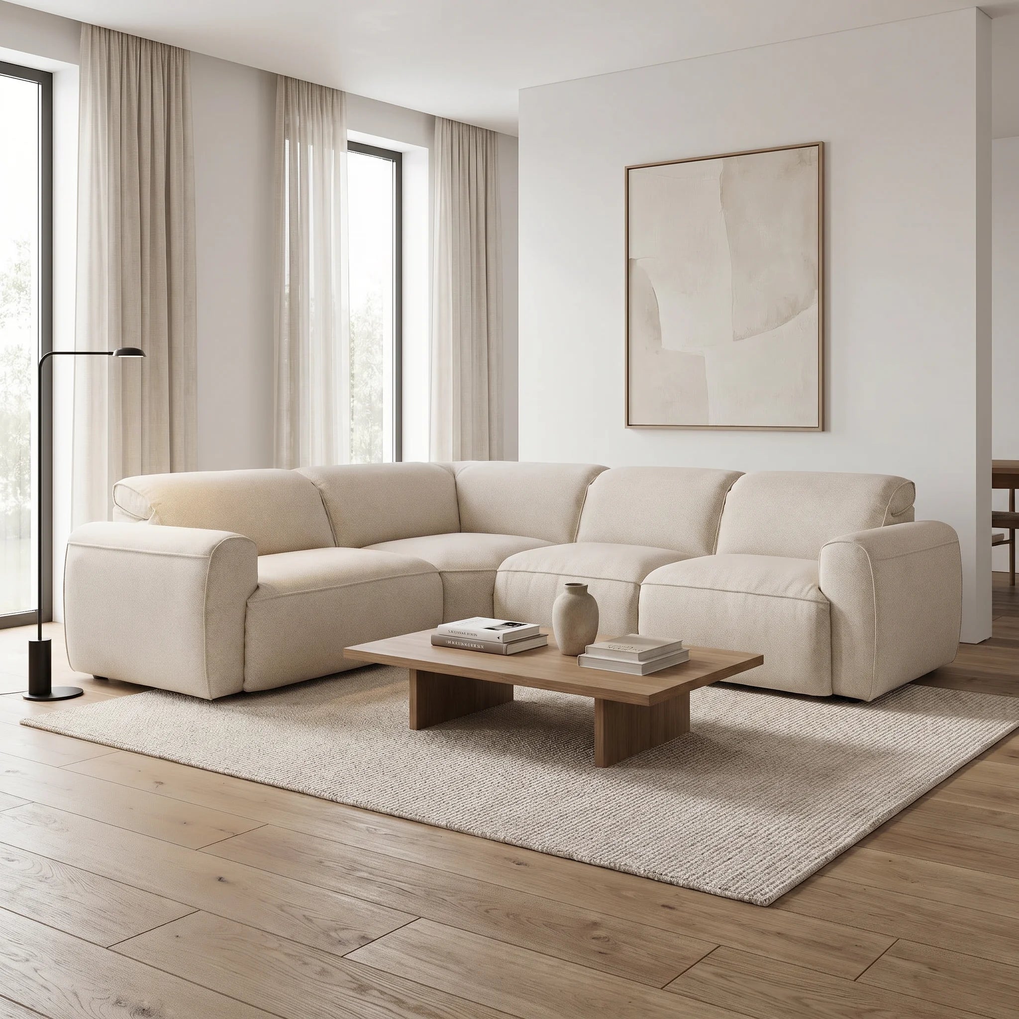 Furniture  -  Rapallo Corner Sofa - Bone  -  60485928