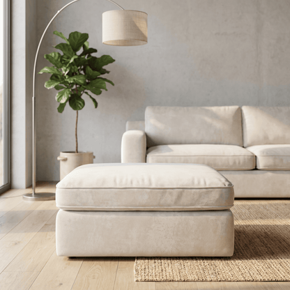 Furniture  -  Ravenna XL Footstool - Pearl  -  60485934