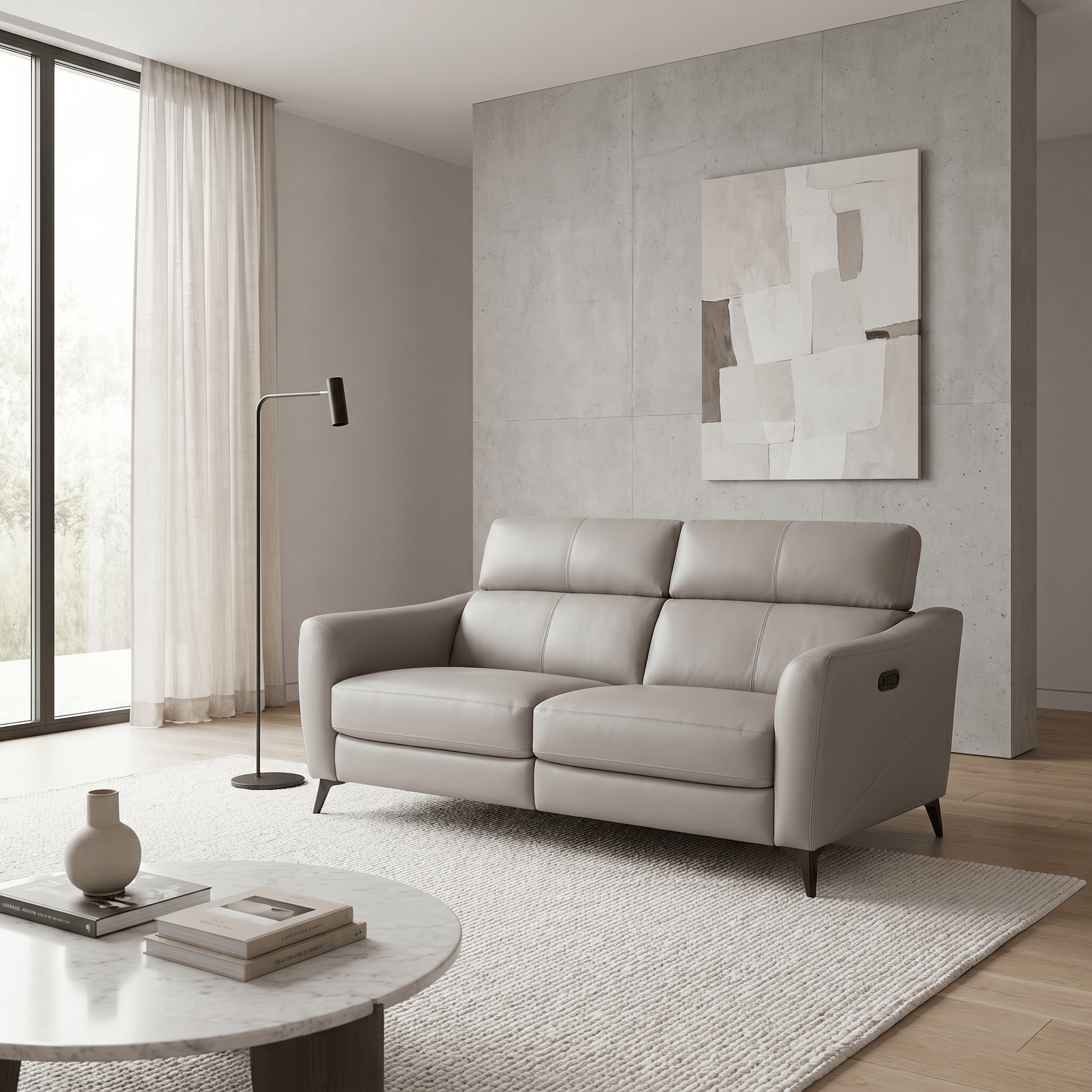 Furniture  -  Cortona 3 Seater Power Sofa - Coffee  -  60485936