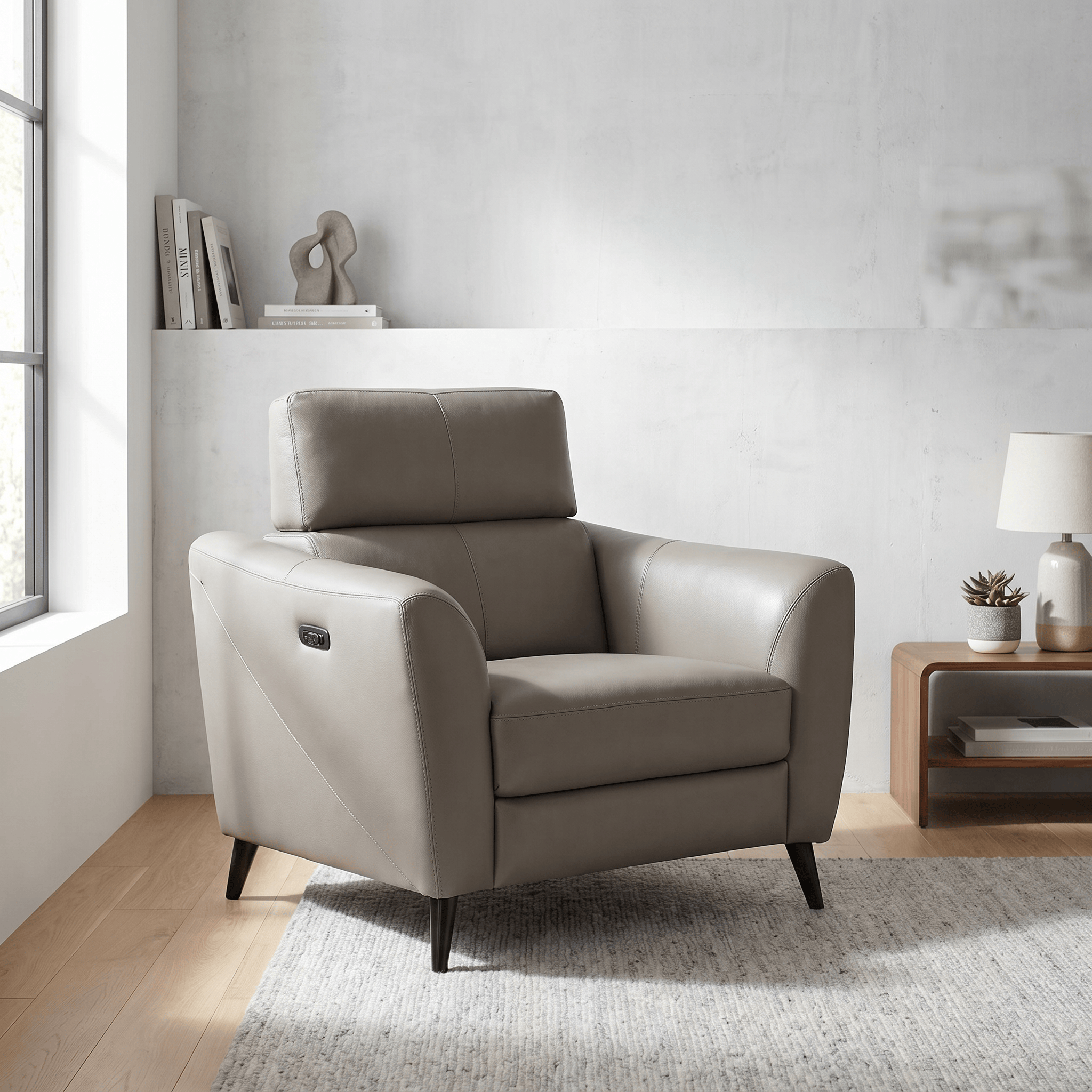 Furniture  -  Cortona Power Armchair - Coffee  -  60485938