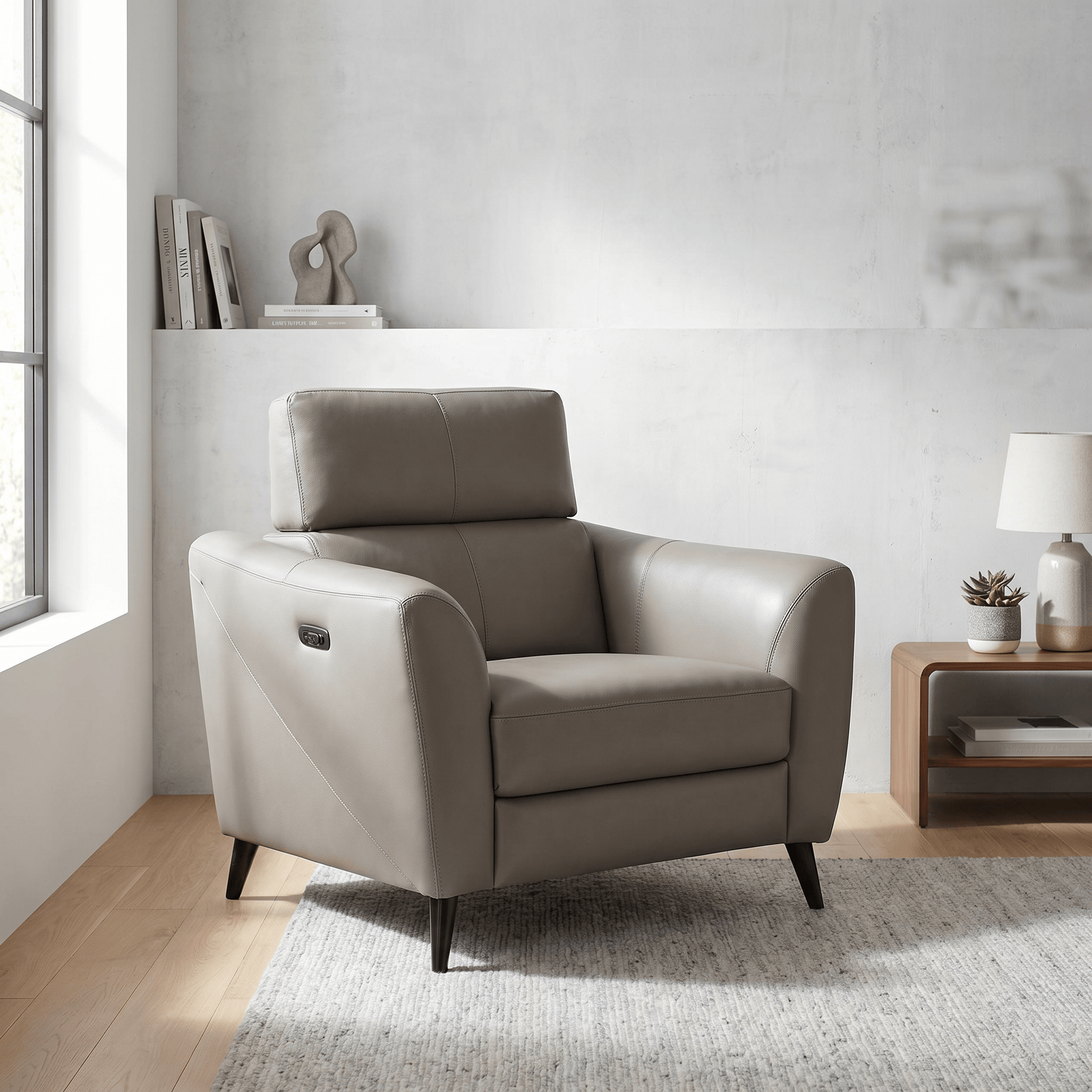 Furniture  -  Cortona Power Armchair - Coffee  -  60485938