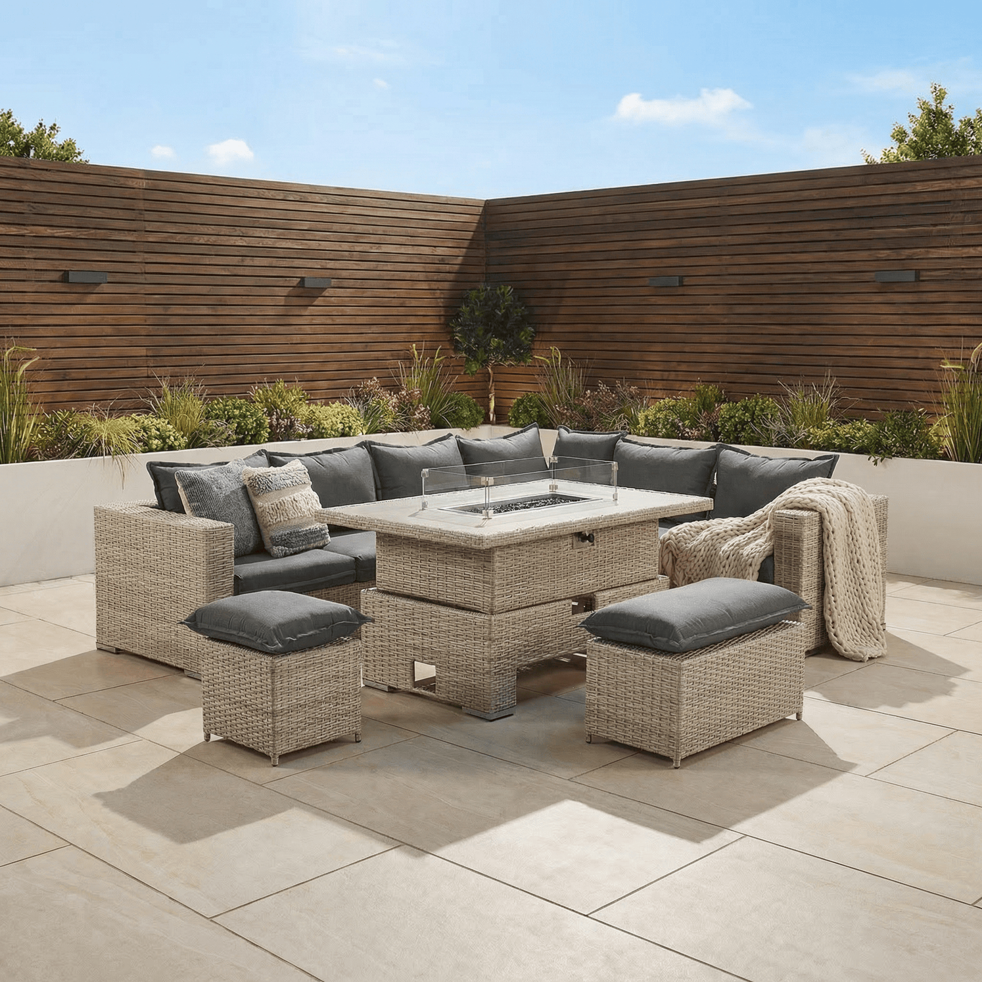 Gardening  -  Willow Corner Firepit Set  -  60485941