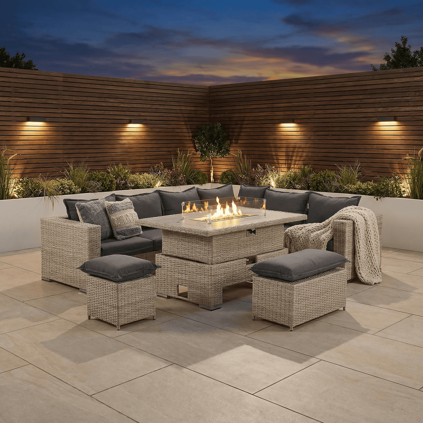 Gardening  -  Willow Corner Firepit Set  -  60485941