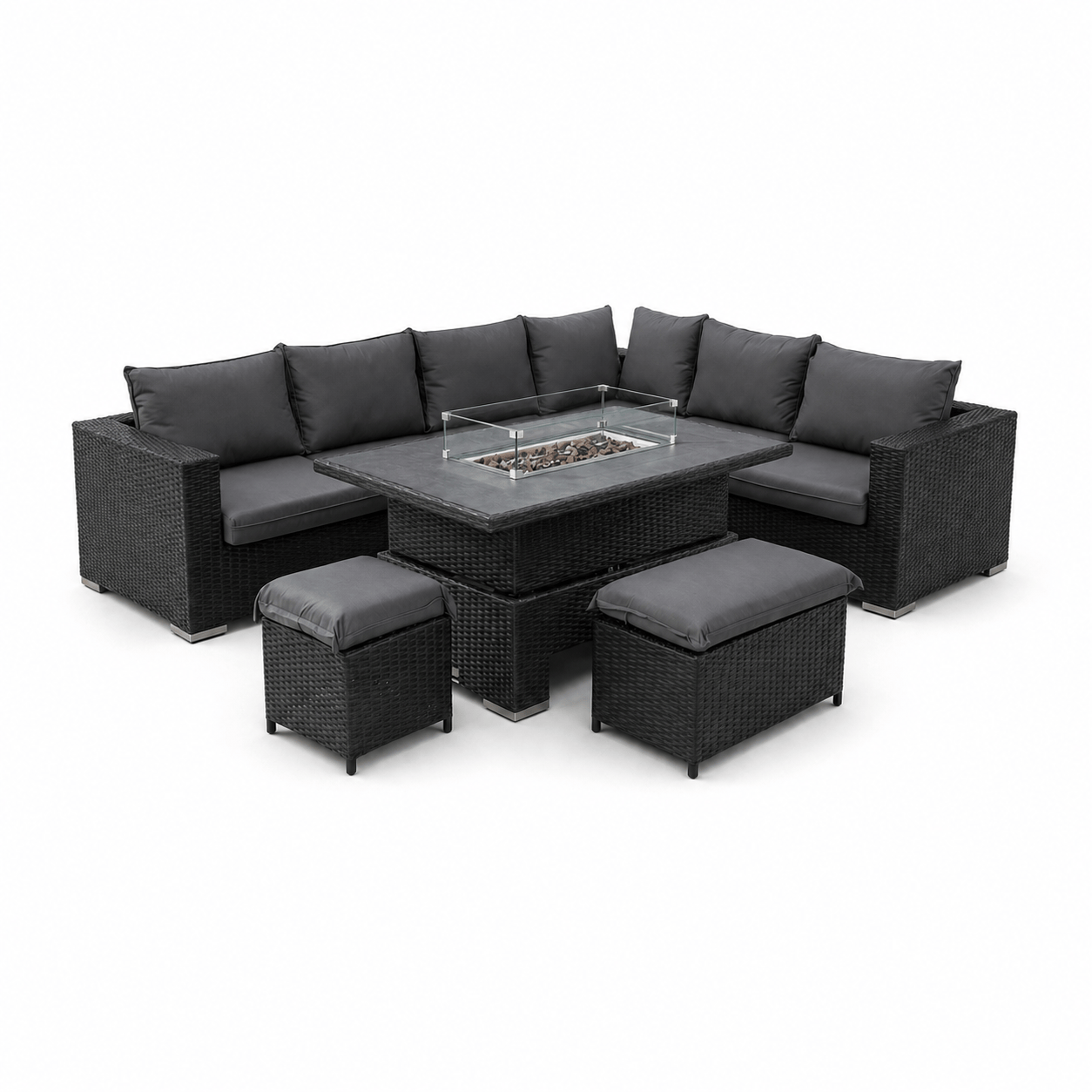 Gardening  -  Cassia Corner Firepit Set  -  60485942