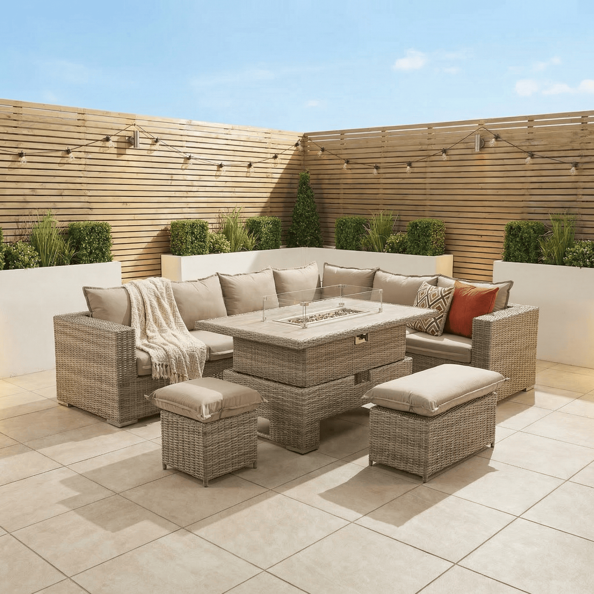 Gardening  -  Fable Corner Firepit Set  -  60485943